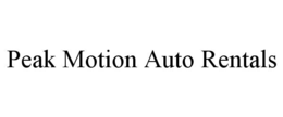 peak motion auto rentals