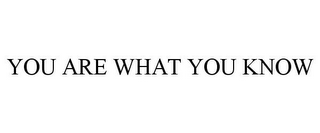 you are what you know