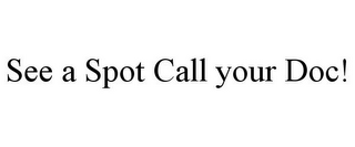 see a spot call your doc!