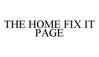 the home fix it page