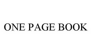 one page book