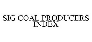 sig coal producers index