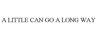 a little can go a long way