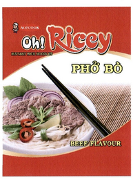 acecook oh! ricey phÓ bÒ beef flavour instant rice noodles