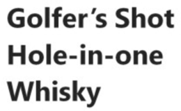 golfer's shot hole-in-one whisky