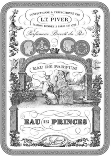 eau des princes confectionnÉ & perfectionnÉ par l.t. piver maison fondÉe À paris en 1774, parfumeur breveté du roi eau de parfum
