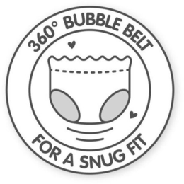 360° bubble belt for a snug fit
