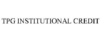 tpg institutional credit