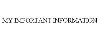 my important information