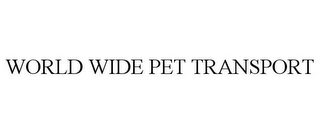 world wide pet transport