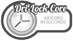 dri-lock core absorbs in seconds