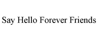 say hello forever friends