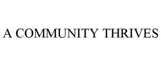 a community thrives