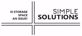 is storage space and issue? simple solutions
