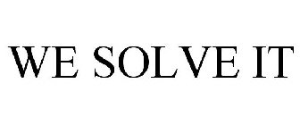 we solve it