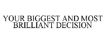 your biggest and most brilliant decision