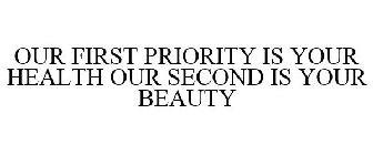 our first priority is your health our second is your beauty