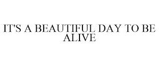 it's a beautiful day to be alive