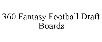 360 fantasy football draft boards