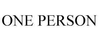 one person