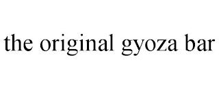 the original gyoza bar