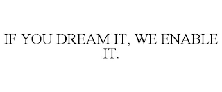 if you dream it, we enable it.