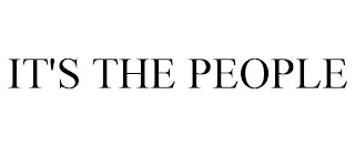 it's the people