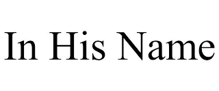 in his name