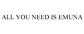 all you need is emuna