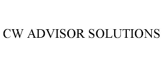 cw advisor solutions