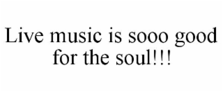 live music is sooo good for the soul!!!