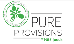 inspired taste · elevated nutrition · intentional stewardship · pure provisions by hbf foods