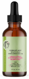 rosemary mint scalp & hair strengthening oil infused w/biotin & encourages longer, healthier hair for: daily use scalp treatment split end care scalp & hair strengthening 2 fl oz (59 ml)