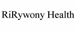 rirywony health