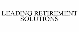 leading retirement solutions