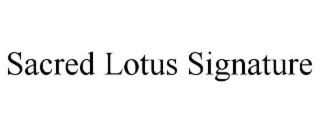 sacred lotus signature