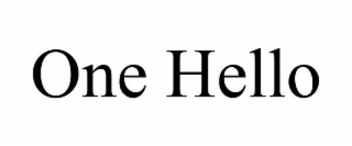 one hello