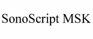 sonoscript msk