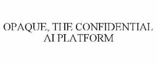 opaque, the confidential ai platform