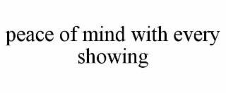 peace of mind with every showing