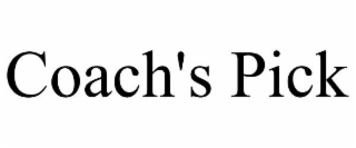 coach's pick