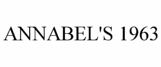annabel's 1963