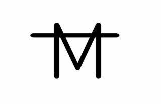 the letter m with a high line through the top.