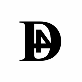 the letter d and number 4