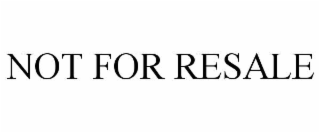 not for resale