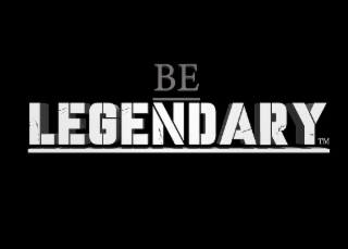 be legendary be - is underlined, legendary is larger and is beneath the be underlining, tm is located to the right of the design .