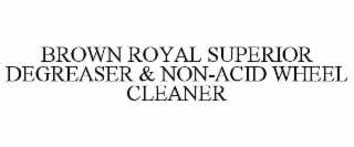 brown royal superior degreaser & non-acid wheel cleaner