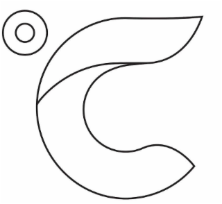 a stylized c with a degree symbol representing the celsius symbol.