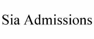 sia admissions
