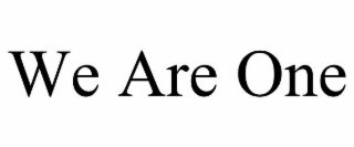we are one